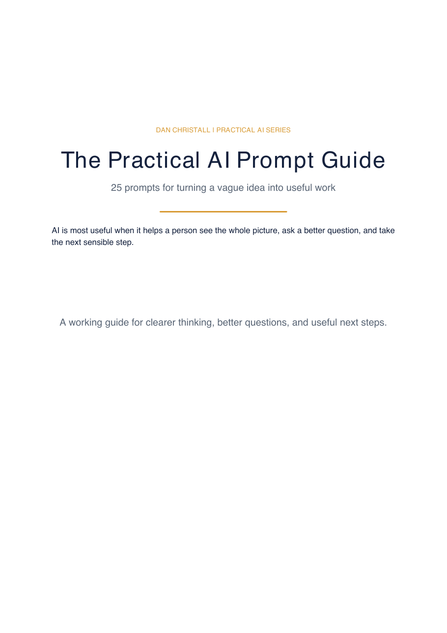 Cover of Dan's AI Prompt Guide